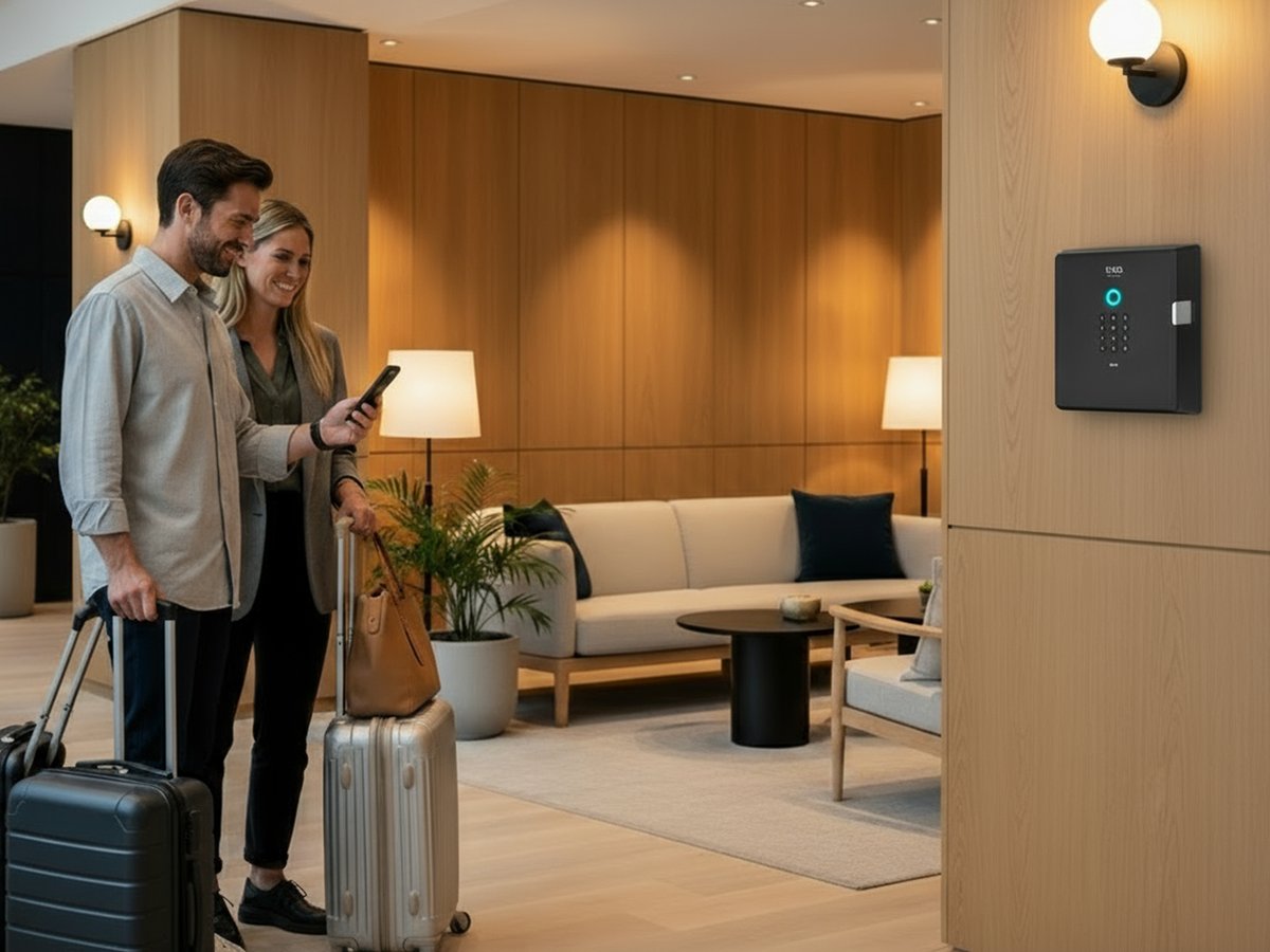 Modern Nordic rental property with digital key management solution